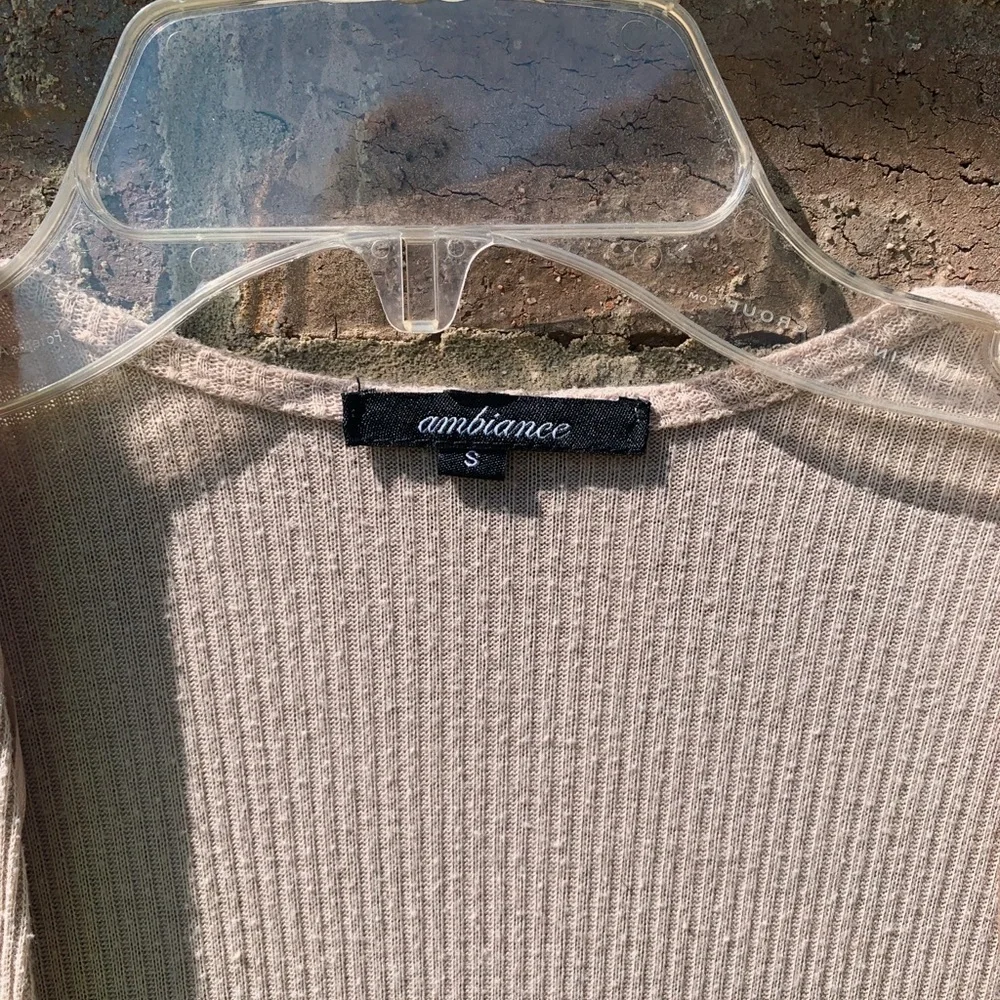 Tan Ribbed Cardigan - Picture 7 of 7